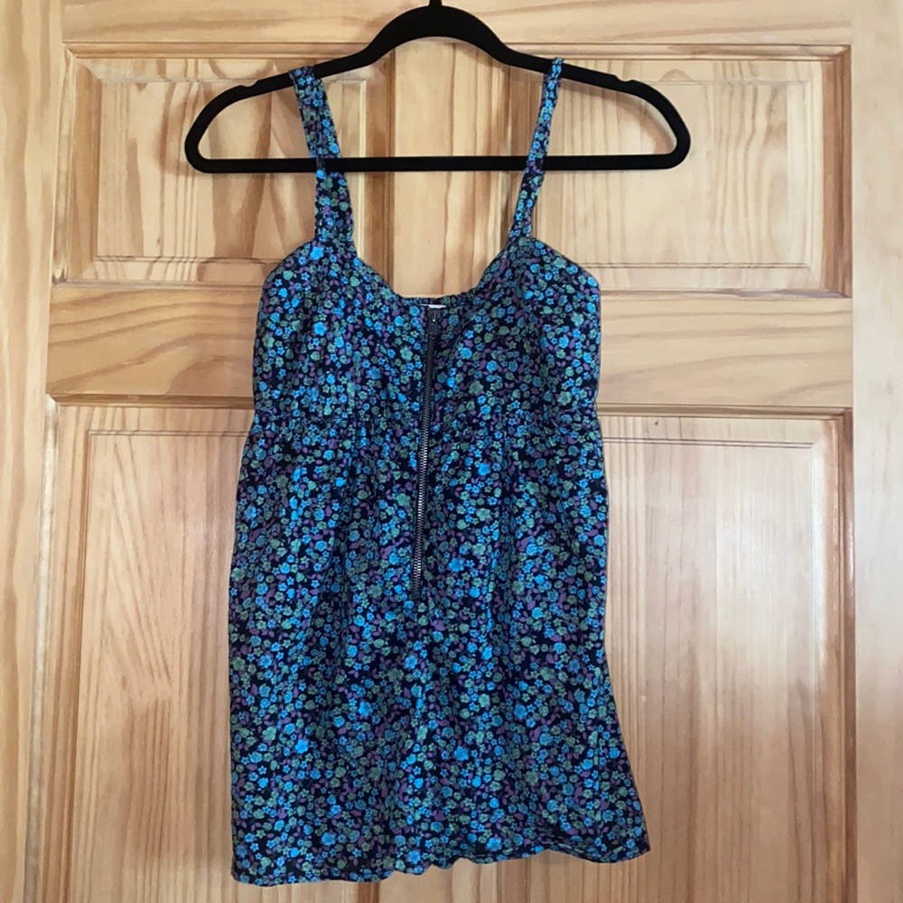 Floral zip tank by decree